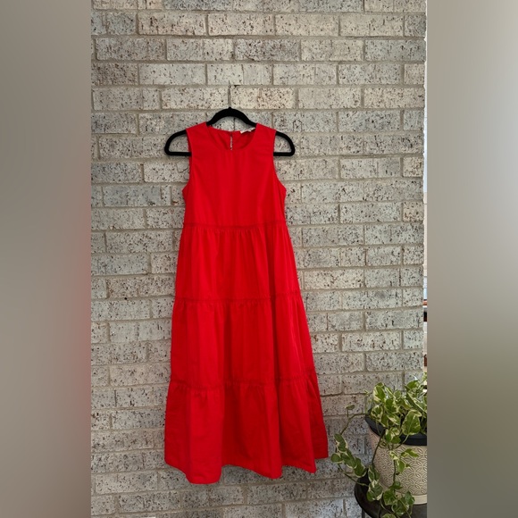 Madewell cattail tiered midi dress - Picture 7 of 16